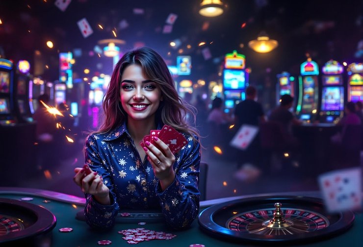 hanabi slot free-play live roulette table with professional dealer and betting interface